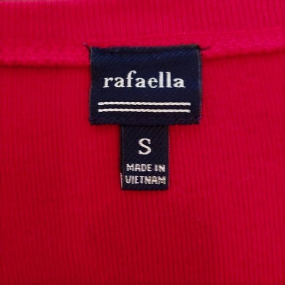 RAFAELLA RED CREW NECK BUTTON UP KNIT SWEATER SIZE S NWOT - Picture 4 of 6